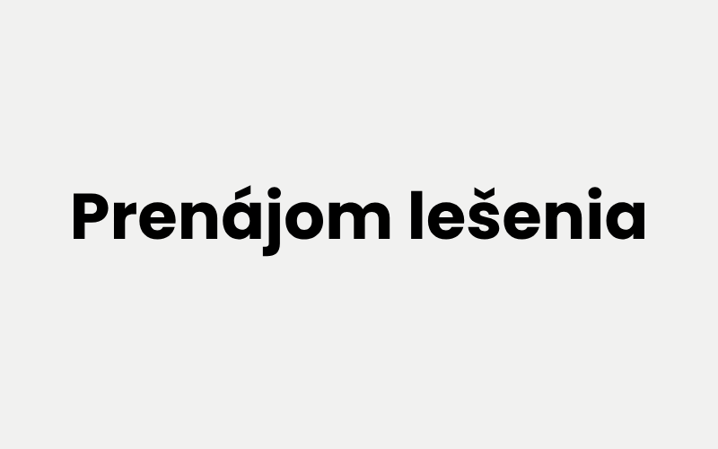 prenajom lešenia